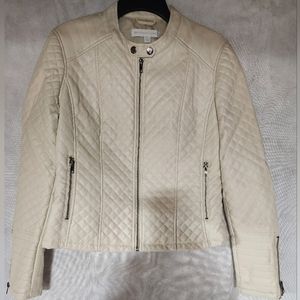 Women's Faux Leather Quilted Jacket